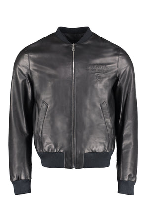 Lambskin bomber jacket-0